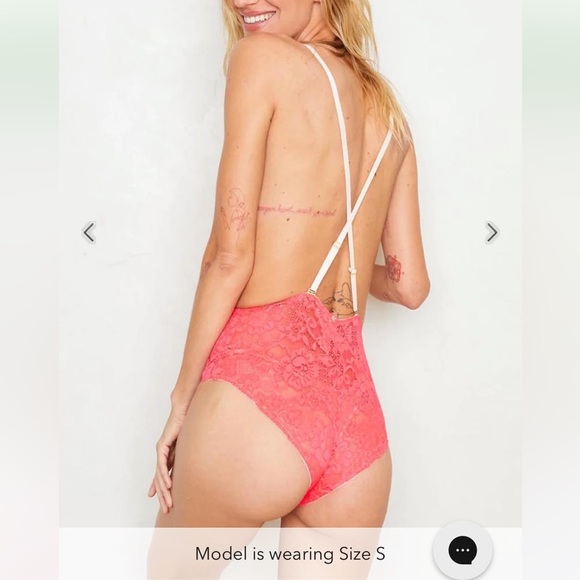 We Are HAH! | Comin' in HAHt! Deep-V ♻️ Lace Bodysuit in HAHt Lava, sz: sm. EUC - Picture 2 of 10